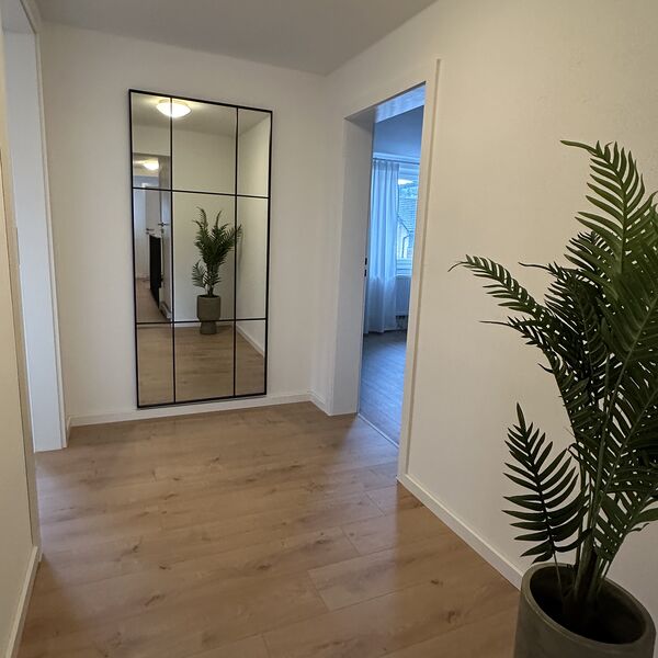 Heller Flur im Obergeschoss des Ferienhauses 1850 in Balgheim